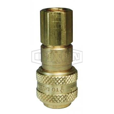 Dixon DF Series Industrial Automatic Interchange Female Quick Disconnect Pneumatic Coupler, 1/4-19 Nominal 2DBF2-B
